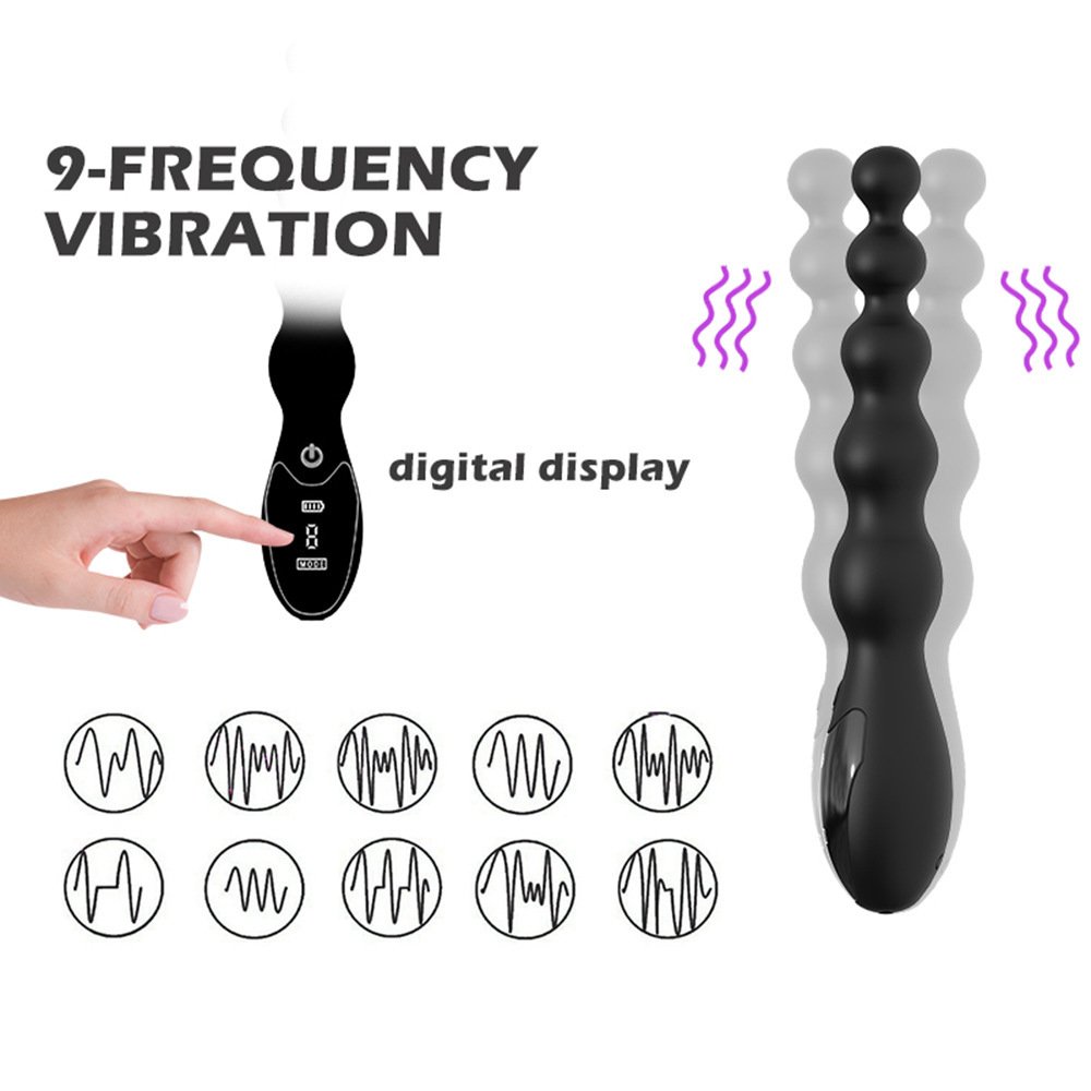 Digital Displays Prostate Stimulation Vibrations Sex Electric Shock Anal Plugs Anal Dilator Beads Vibrating For Women