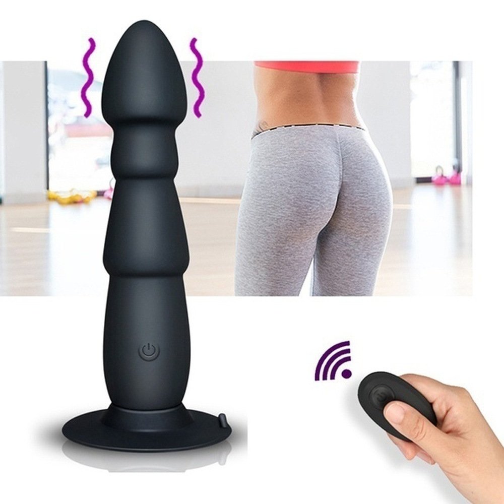Gradient Design Flexible Silicone 10 Modes Vibrating Butt Plug Plentiful Pleasure Anal Plug For Woman Man