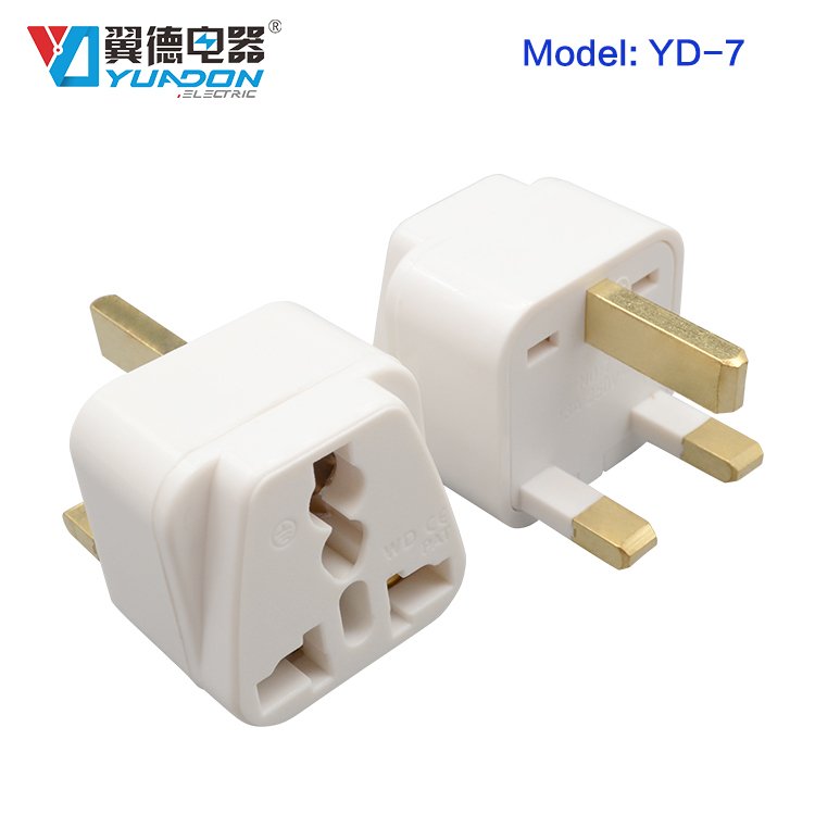 YUADON YD-7 Universal Travel UK 3 pin Plug Power Adapter Multi-use 13A 3 pin Flat Plug