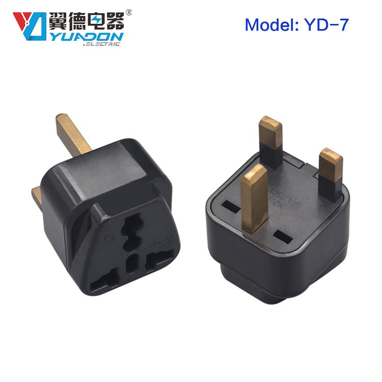 YUADON YD-7 Universal Travel UK 3 pin Plug Power Adapter Multi-use 13A 3 pin Flat Plug