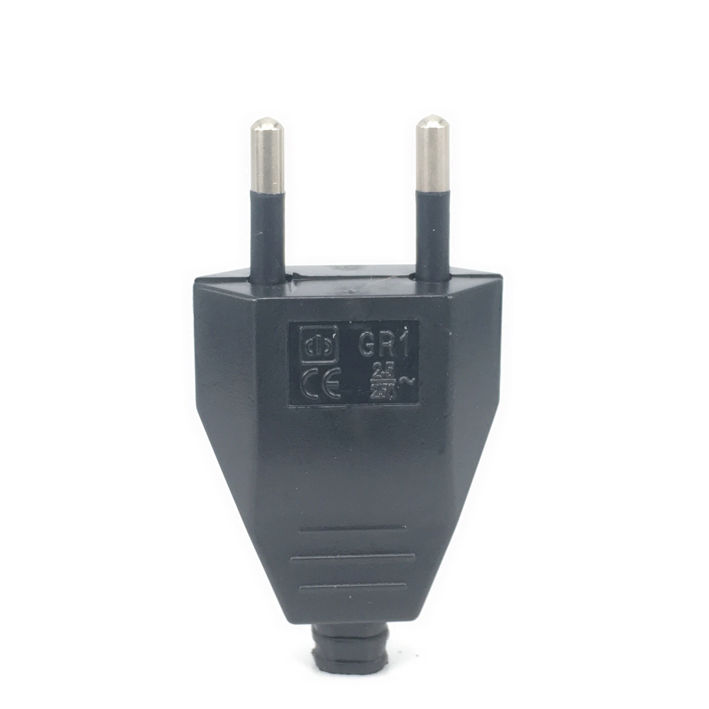 Eu Round Pin Adaptor Plug 250v 10a 2 Pin Power Plug With European Style Connector