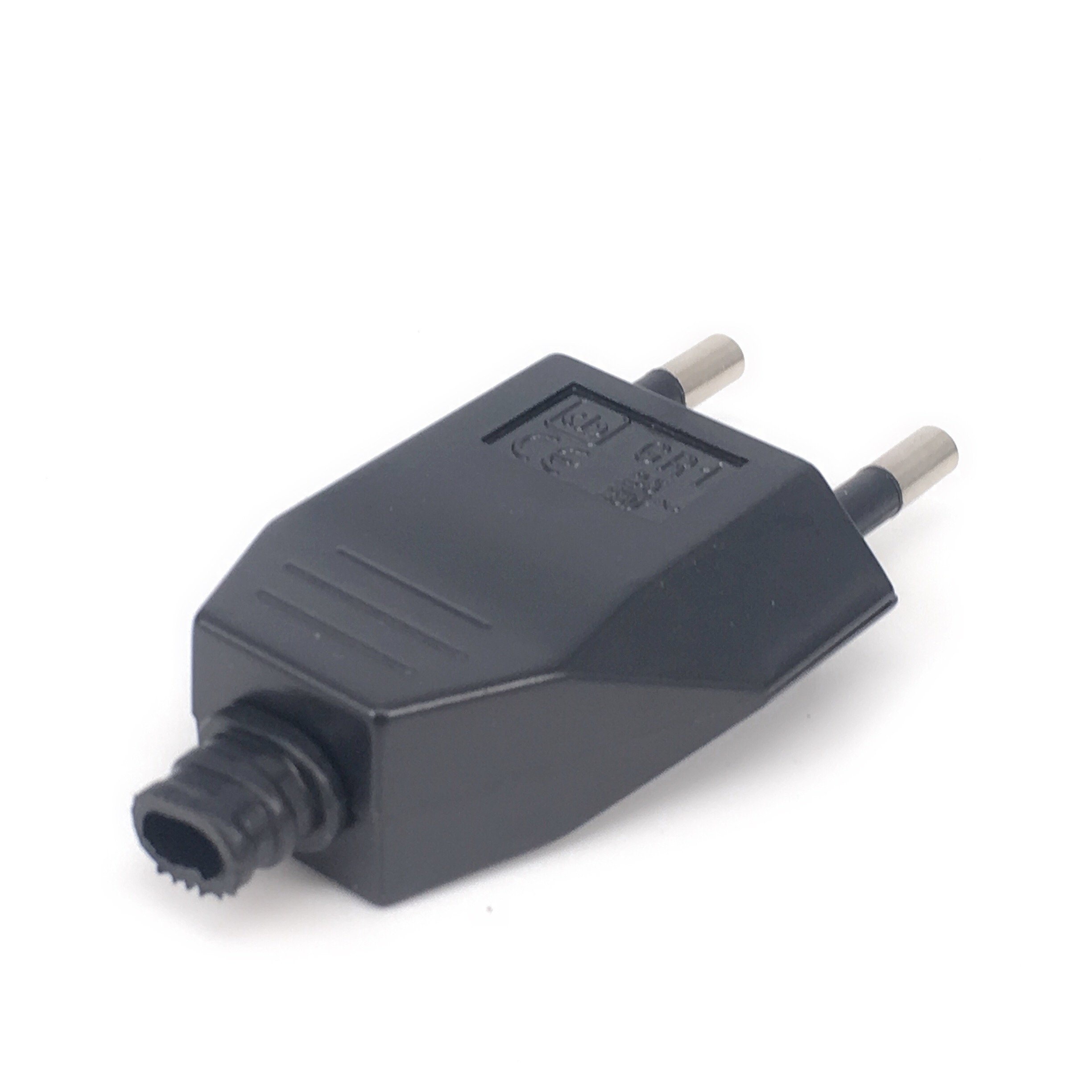 Eu Round Pin Adaptor Plug 250v 10a 2 Pin Power Plug With European Style Connector