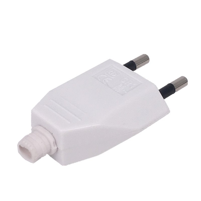Eu Round Pin Adaptor Plug 250v 10a 2 Pin Power Plug With European Style Connector