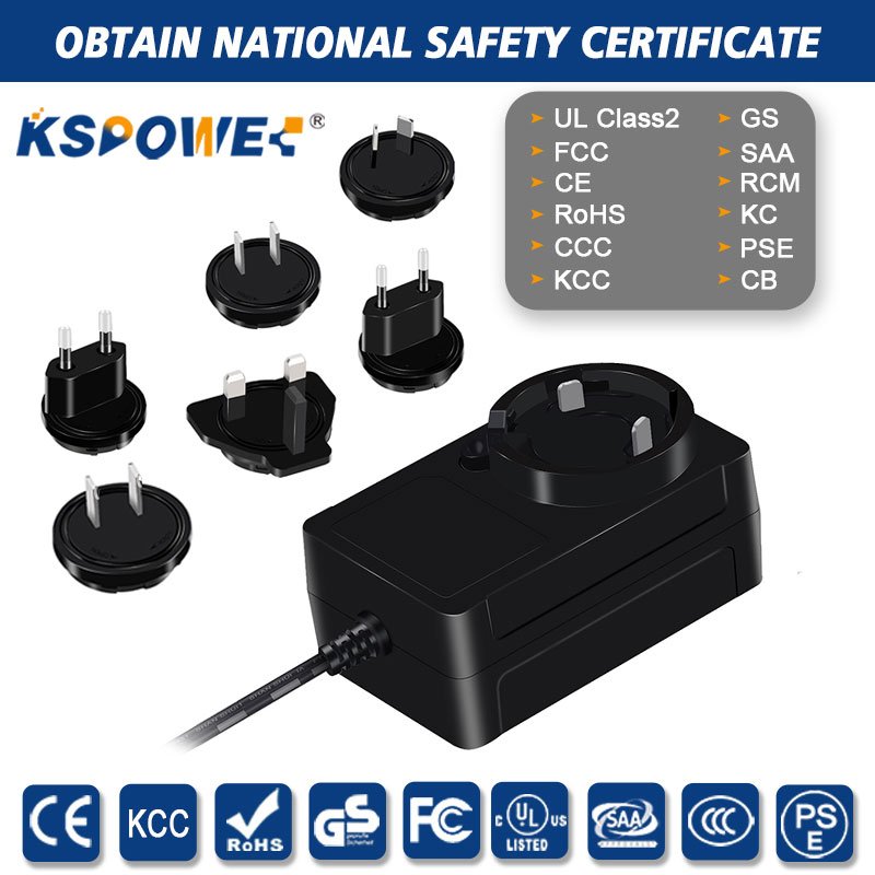 Wholesale Adaptor 12v 18v 24v 36v Ac Dc Adapter 36w Interchangeable Wall Mount Power Supply Universal Plug Power Adapter