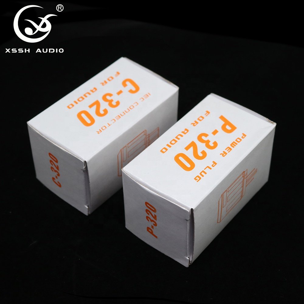 Power Electrical Jack XSSH OEM DIY HIFI Audio Rhodium Gold Plated Brass 3 Pins US AC Power Plug Connector for Big Power Cable