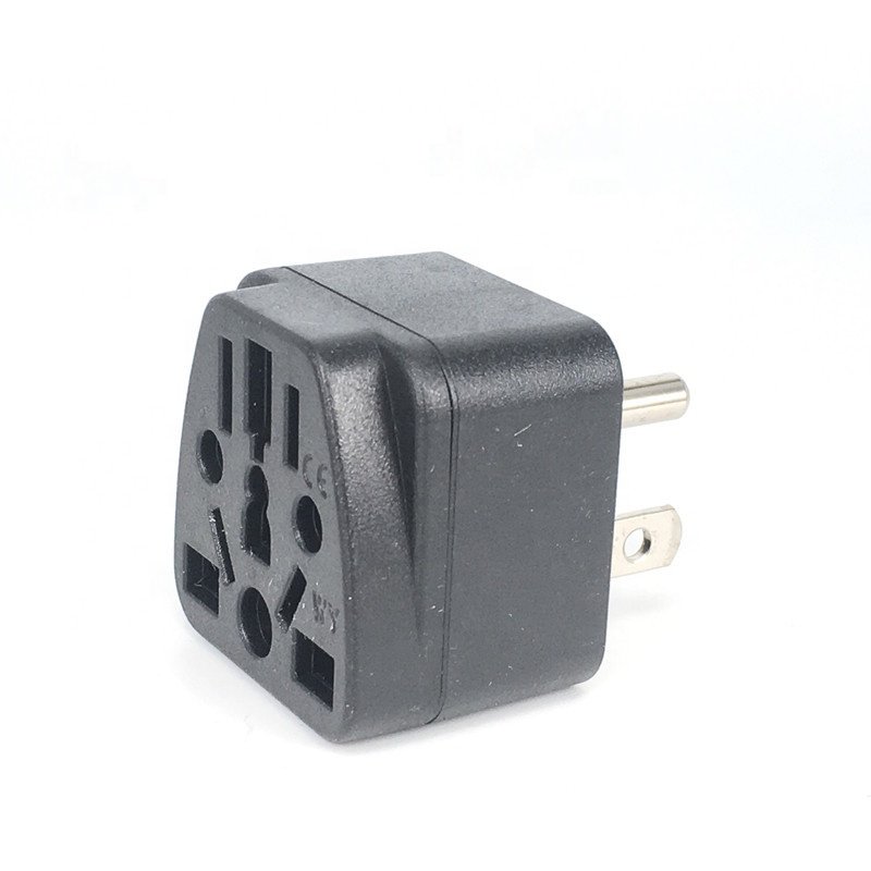 US Travel Plug Adapter EU/UK/AU/in/CN/JP/Asia/Italy/Brazil worldwide to USA (Type B)3 Prong Grounded USA Wall Plug international