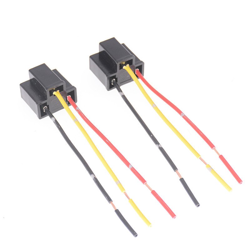 High Temperature Resistant H4 Headlight Socket Automotive Three Plug Socket Automotive Bakelite H4 Headlight Socket