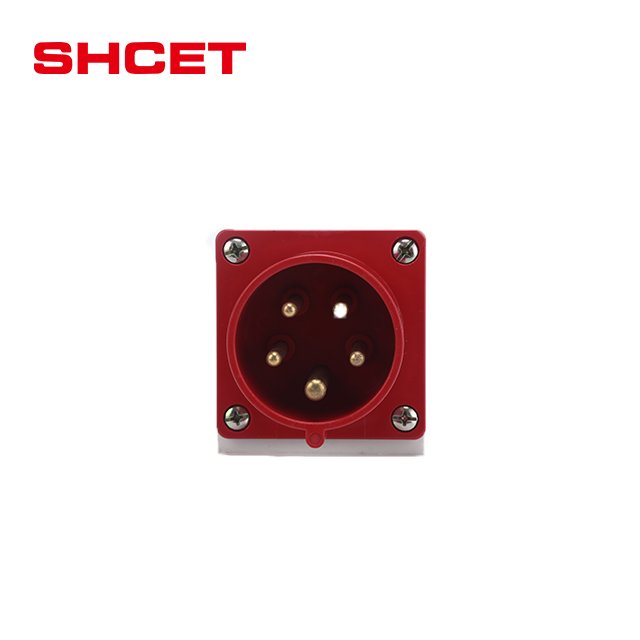 Hot selling P44 380V 16a 3phase 5pin plug industrial wall mount multiple plug and socket