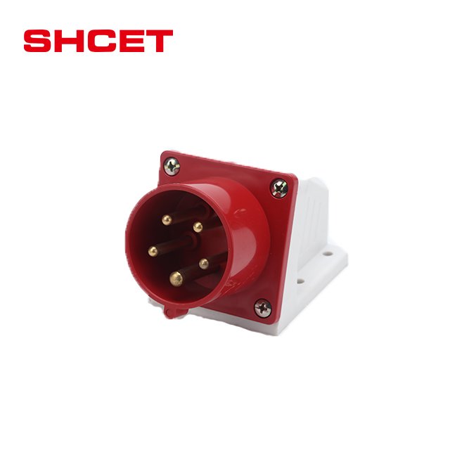 Hot selling P44 380V 16a 3phase 5pin plug industrial wall mount multiple plug and socket