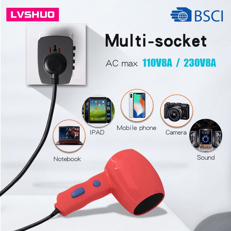 Newest Electrical Smart Adaptor Socket Universal Travel Adapter with 5.6A Type-C 4USB UK US AU EU Plug Travel Adapter