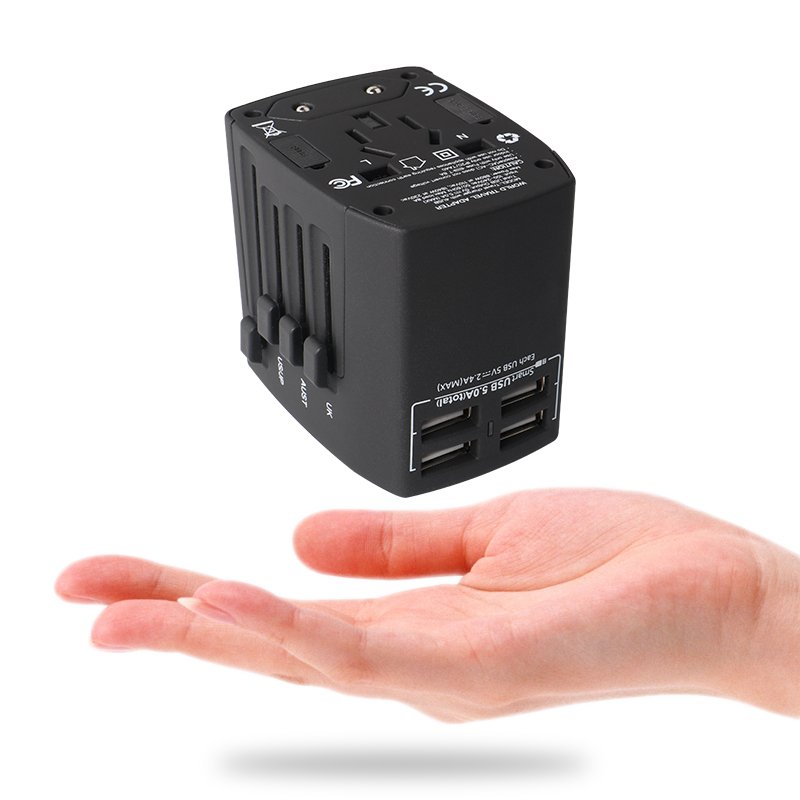 Newest Electrical Smart Adaptor Socket Universal Travel Adapter with 5.6A Type-C 4USB UK US AU EU Plug Travel Adapter