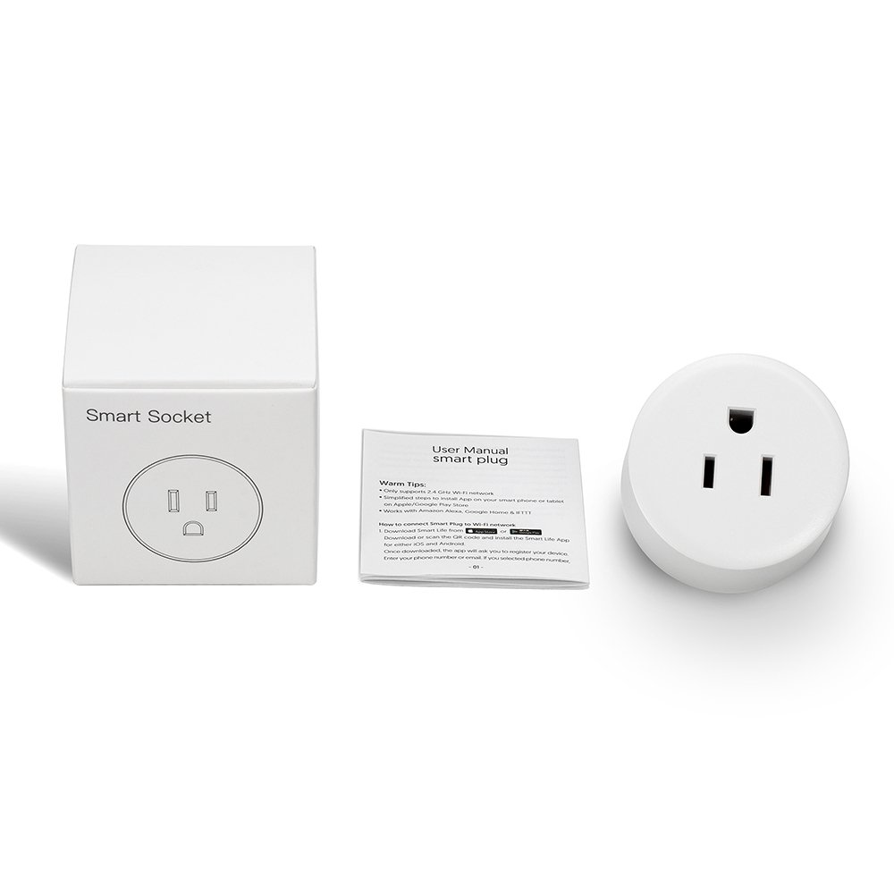 Tuya Smart Plug US Adapter Smart Socket With Voice Timer Energy Monitor Remote Control Home Appliances 10A Smart Plug