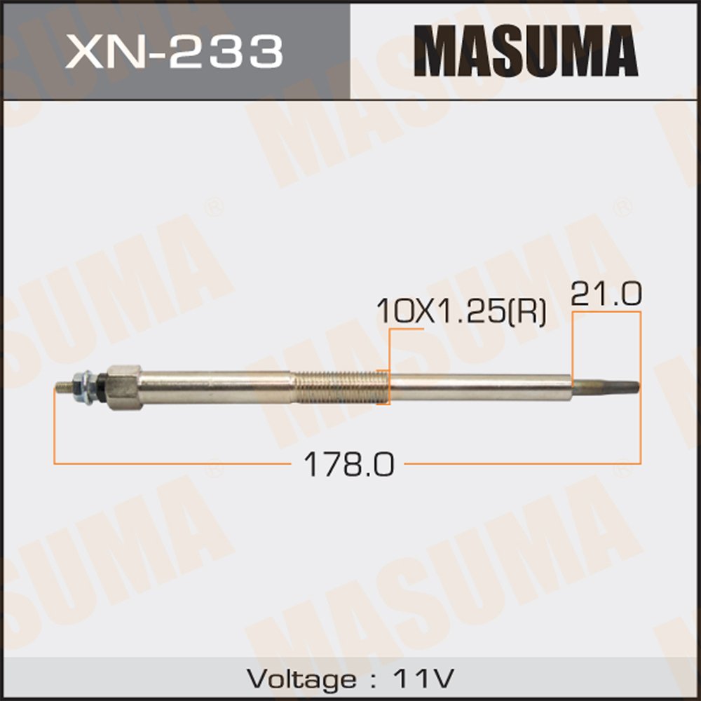 XN-233 MASUMA Auto Style Glow Plug D17A2 1700cc 11065-AD200 11065-AD21A 11065-AD20A 11065-AD201 for NISSAN AD