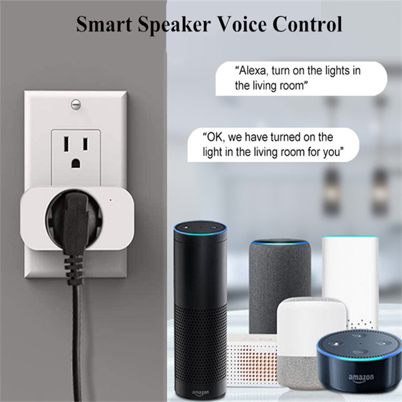 Power Monitor Smart BLE Gateway US WiFi Zigbee Plug Remote Wireless Voice Control Timer Socket With Alexa Google Home Yandex