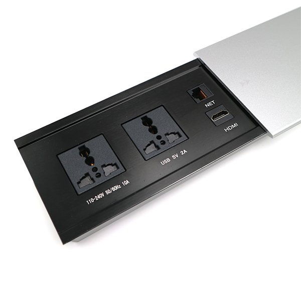 Jiaxin Universal Kitchen Usb Multifunction Furniture Sliding Cover Tabletop Power Desktop Socket Table Electric plugs