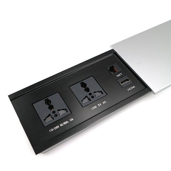 Jiaxin Universal Kitchen Usb Multifunction Furniture Sliding Cover Tabletop Power Desktop Socket Table Electric plugs