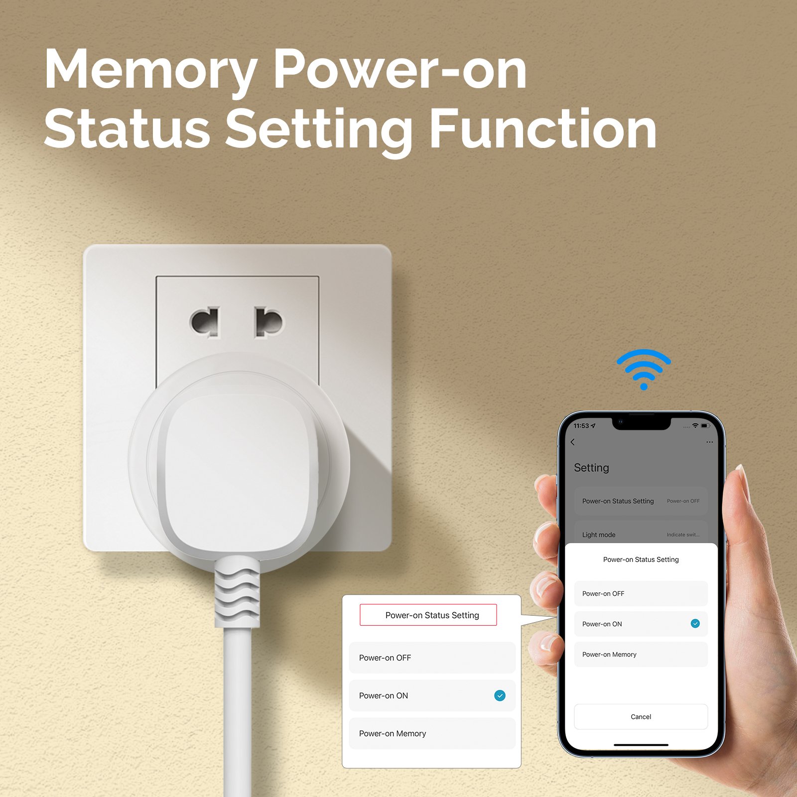 WiFi Smart Power Socket Plug Brightness Adjust Timer Plug Tuya Smart Life App Compatible for Amazon Alexa Google Assistant