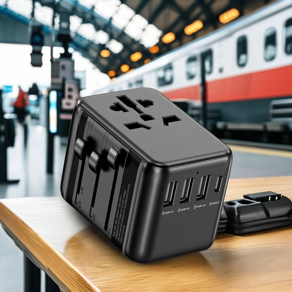 Worldplug Multi Ports Universal Travel Plug Adapter 10A International Travel Charger with USB and Type C for UK Standard