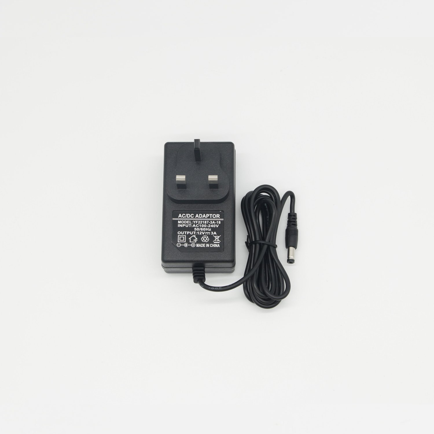 Factory Price UK Plug Adapter 12V 3A Wall Charger 36W AC DC Power Adapter 12V 3000ma AC DC Adapters with 1M Cable 5.5*2.5mm