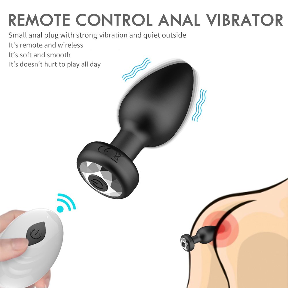Young Will Hot selling Anal Plug Sex Toys Black Gay Multi-Frequency Vibration Massages Sex Toys Anal Toys for Male women