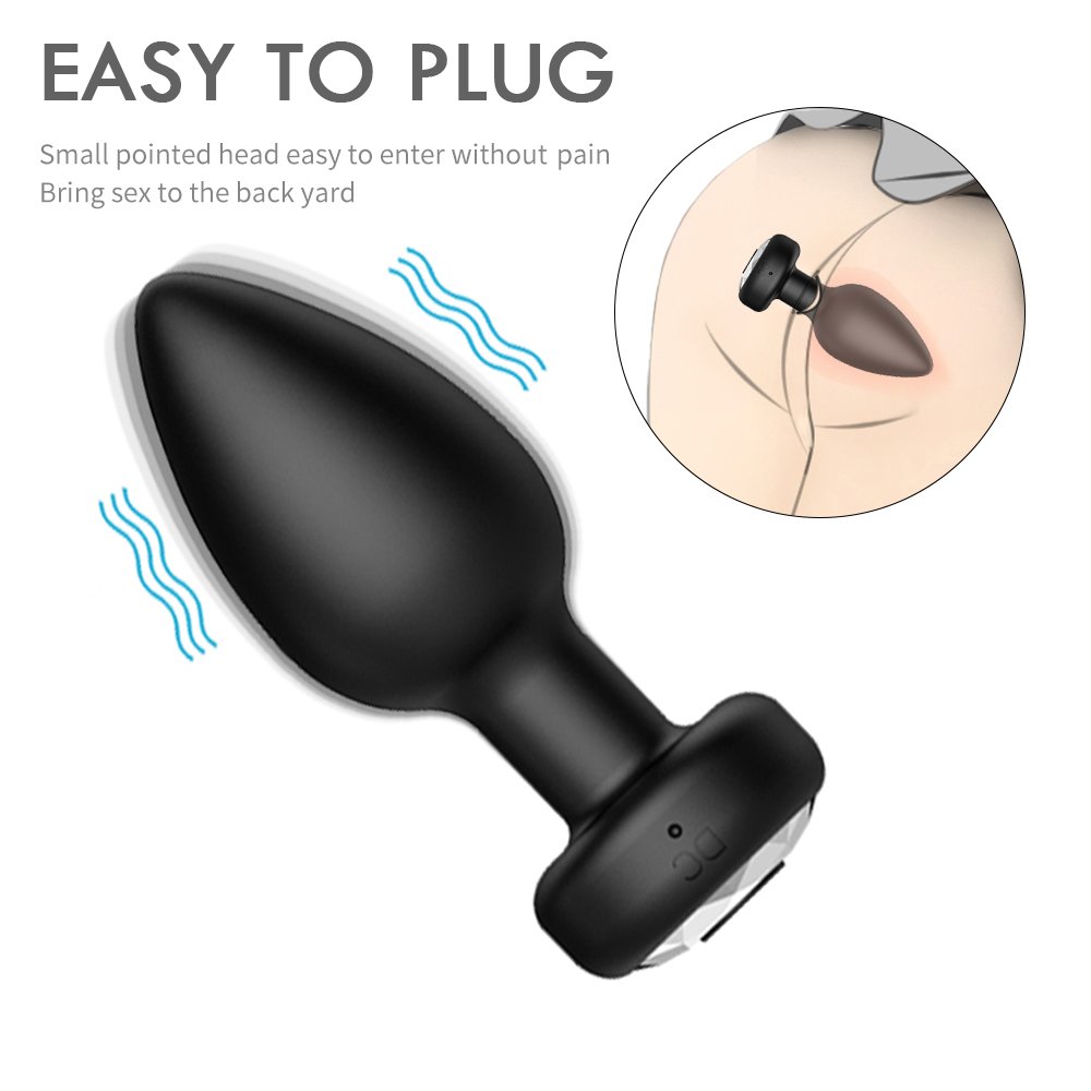 Young Will Hot selling Anal Plug Sex Toys Black Gay Multi-Frequency Vibration Massages Sex Toys Anal Toys for Male women