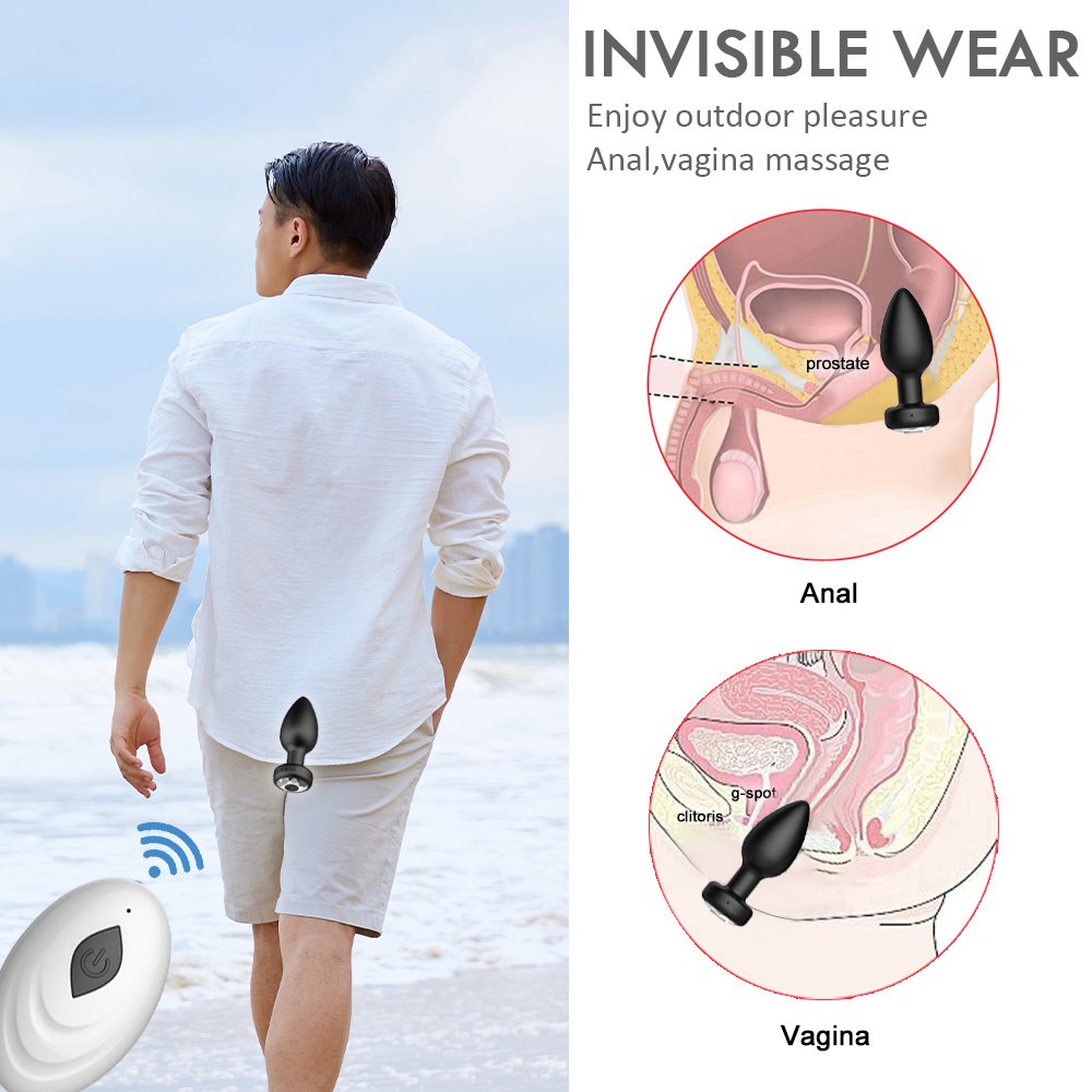 Young Will Hot selling Anal Plug Sex Toys Black Gay Multi-Frequency Vibration Massages Sex Toys Anal Toys for Male women