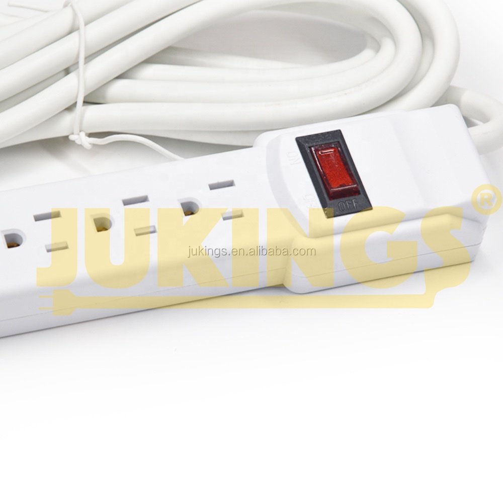 6-Outlet Surge Protector Power Strip 1-Pack, Overload Protection, 12-Foot Cord, 900 Joule -White 15A 125V Copper Conductor Plug