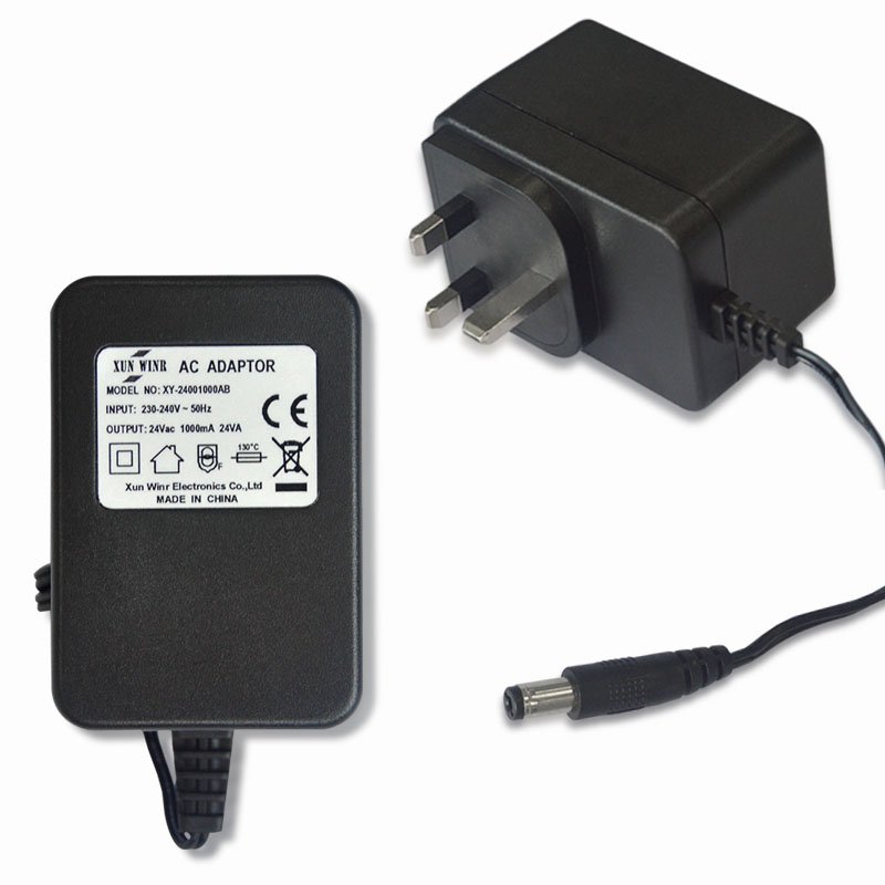 Hote Sell UK DC Plug 5.5*2.1mm 24V 1A transformer Ac/Dc Led Strip Switching 24V Power Supply