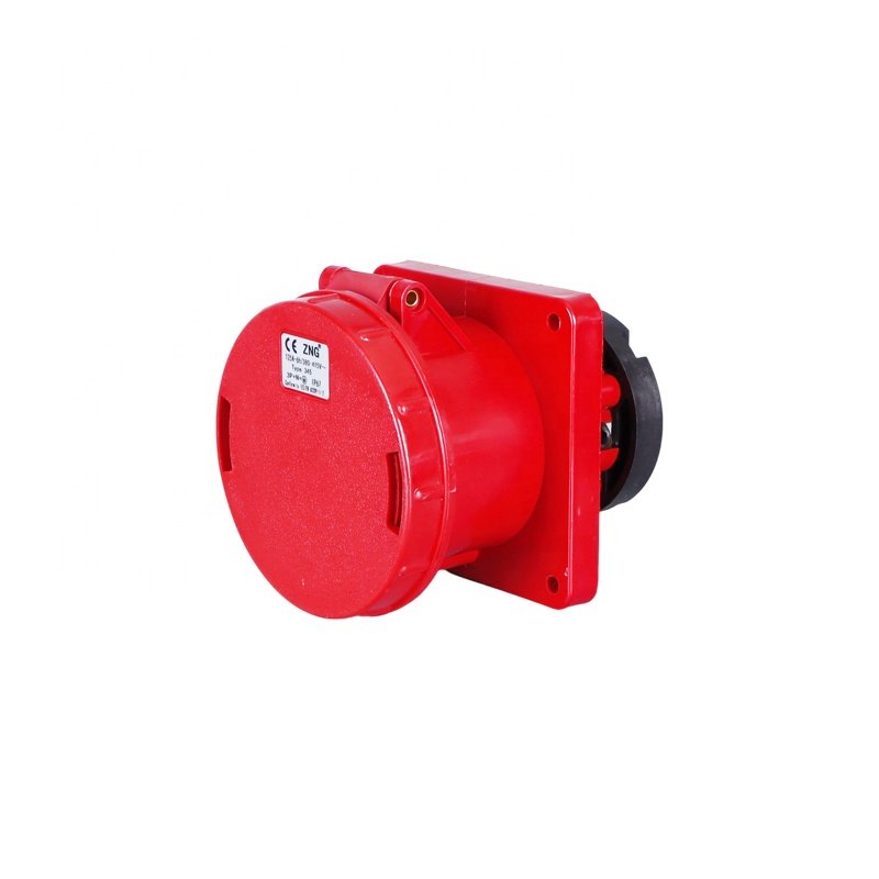 IP67 Three Phase 380V/415V Panel Mount Industrial Socket 5 Pin 125A
