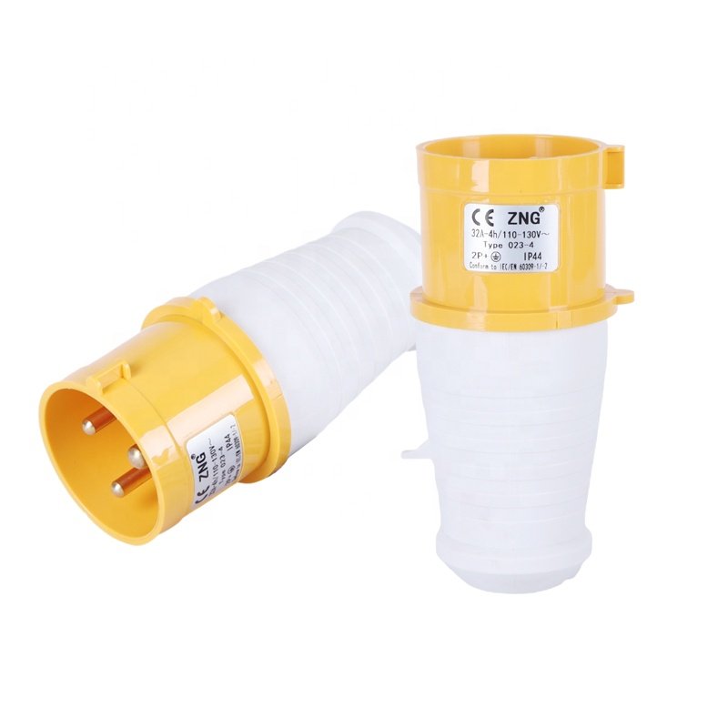 110V Industrial 3 Pin Male Plug 32A-4H Industrial Site Plug