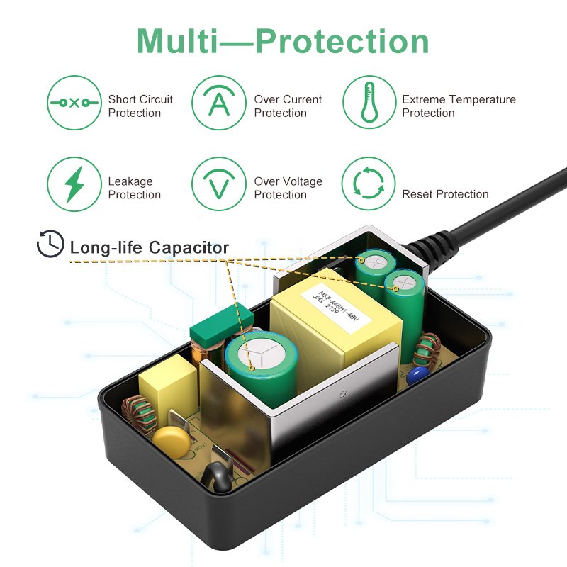 24V 2a 2.5A Power Supply Adapter with interchangeable plugs CE UL UK AU PSE KC BIS CN AR plugs for Water Purifier