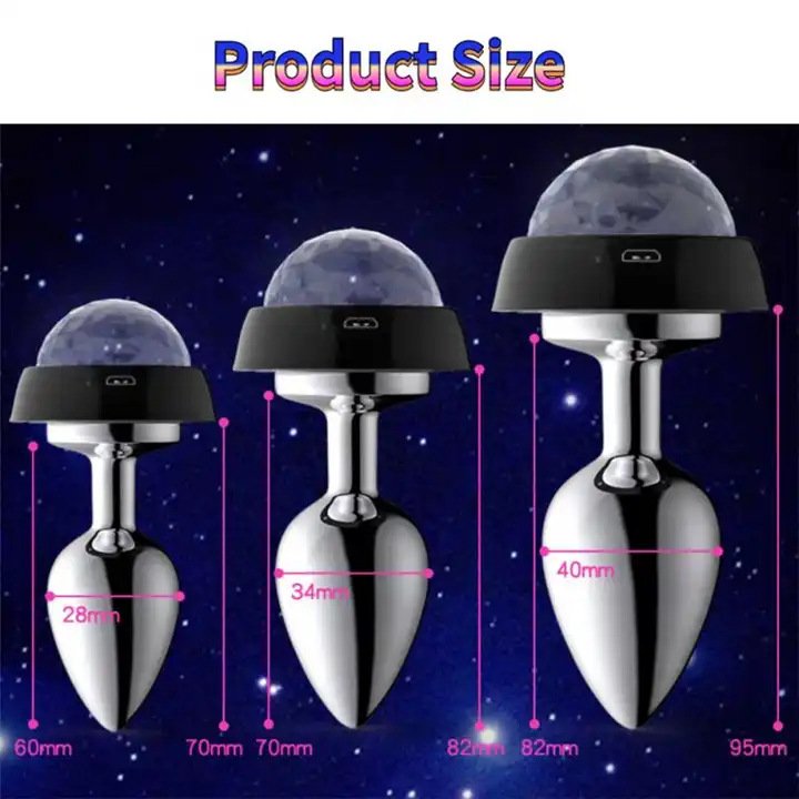 SacKnove New Game Sex Toys Voice Control LED Flash Usb Erotic Sm Butt Insert Women Vaginal Gay Men Anus Metal Light Anal Plug