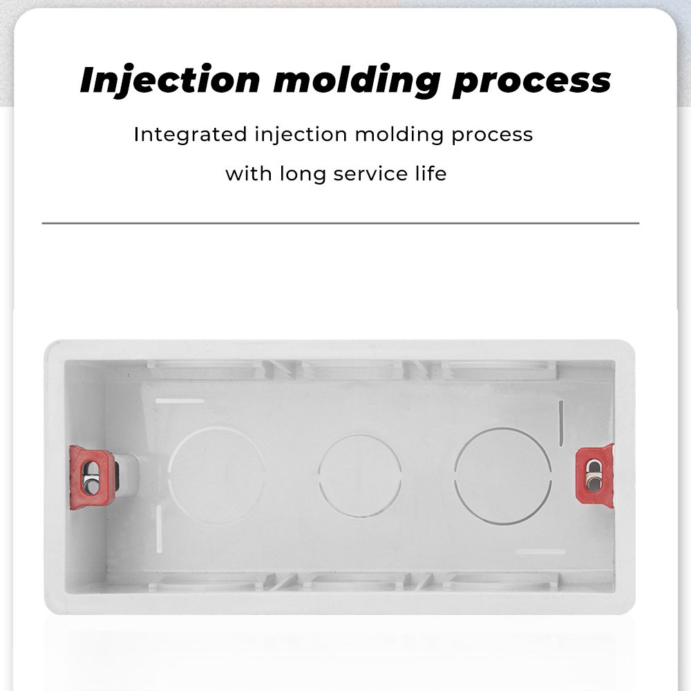 SMATRUL New Wall Mounting Box Internal Cassette White Back Box 144*84*50mm For 146mm*86mm Standard Switch and Socket