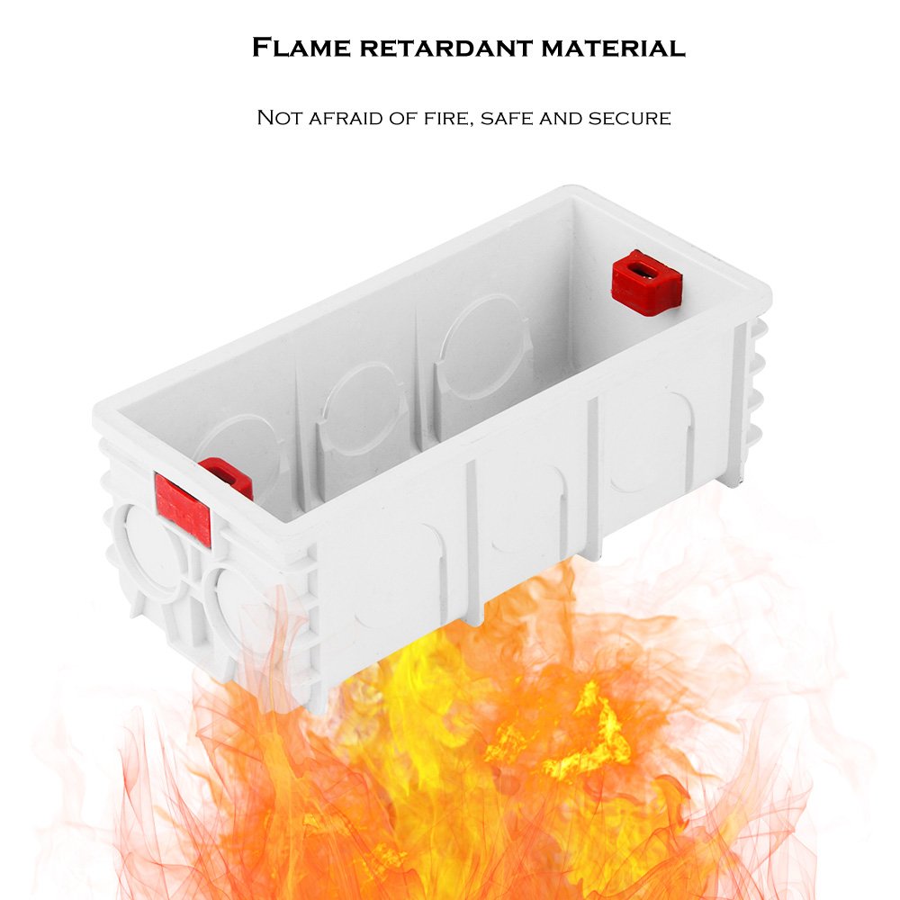 SMATRUL New Wall Mounting Box Internal Cassette White Back Box 144*84*50mm For 146mm*86mm Standard Switch and Socket