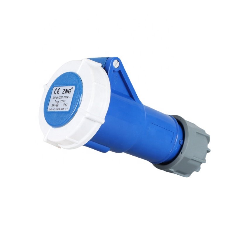 IP67 Waterproof Round Pole 220V 16A Industrial Plug Socket 3 Pin Male Female