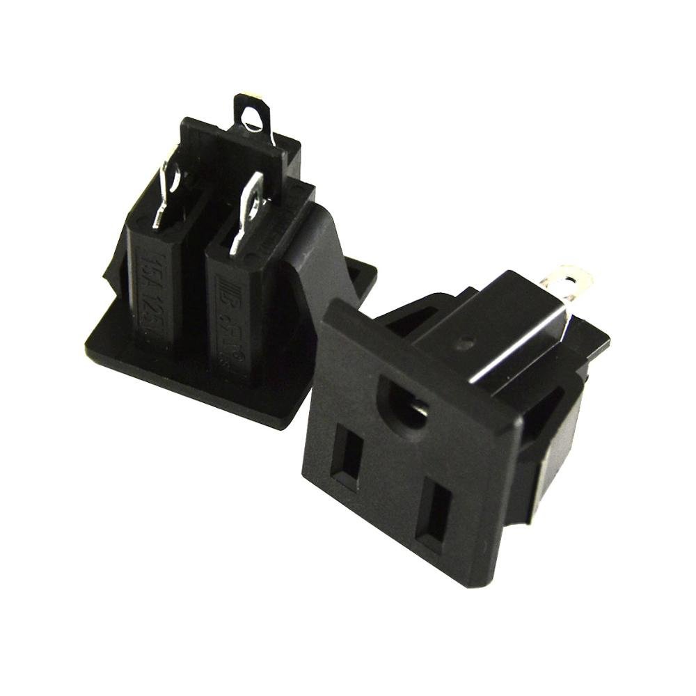 US 15A 125V AC 3Pin Power Socket Outlet Plug Power Receptacle with 3pcs Wiring