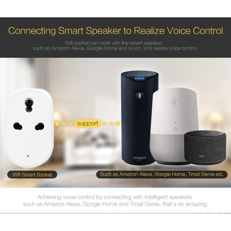 India 16A Energy Monitor Smart Plug WIFI Wireless Smart Socket India Market Hot Selling Plug Works with Alexa Google Assistant