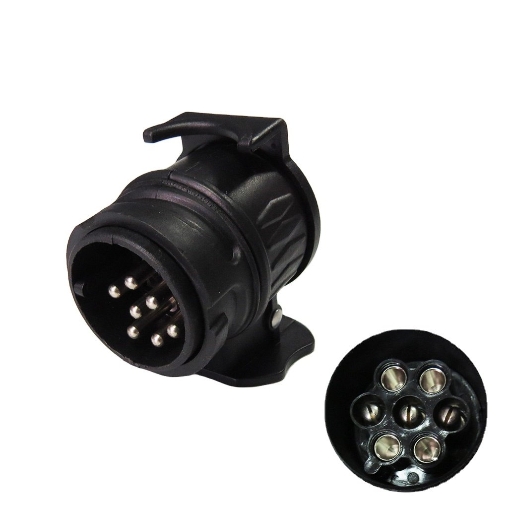 Factory Wholesale 13 Pin 7 Pin Plastic Casing Male Trailer Adapter Plug 12V