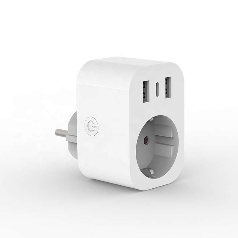 16A Tuya Smart Power Plug with USB Power Meter APP Voice Remote Control Wifi Zigbee Smart Plug EU
