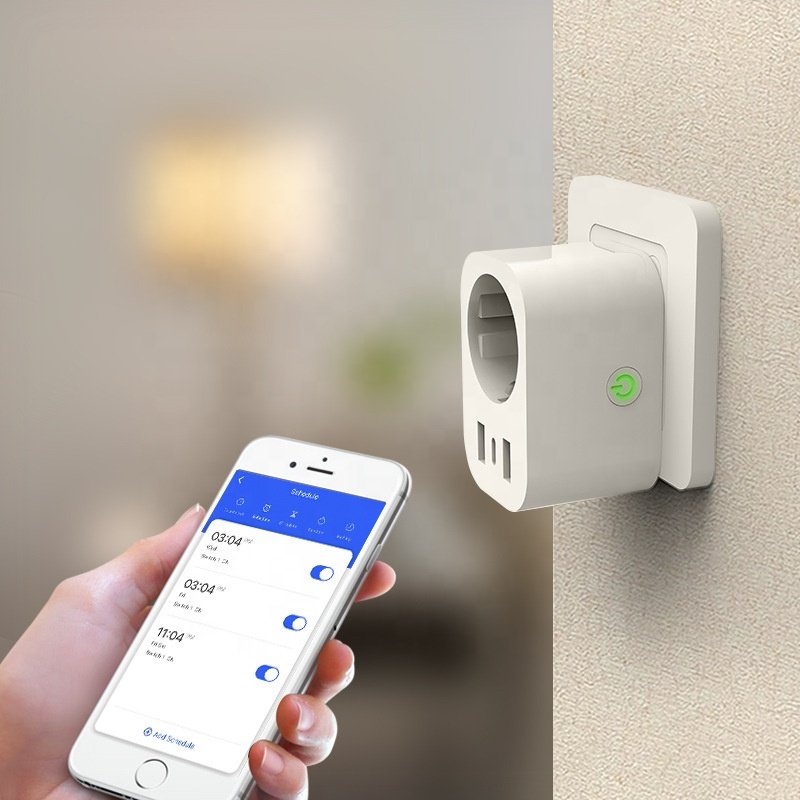 16A Tuya Smart Power Plug with USB Power Meter APP Voice Remote Control Wifi Zigbee Smart Plug EU