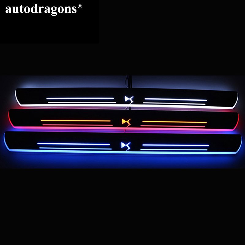 AutoDragons plug and play wireless led custom led elevator step light F20 1series led car door illuminated sill plate