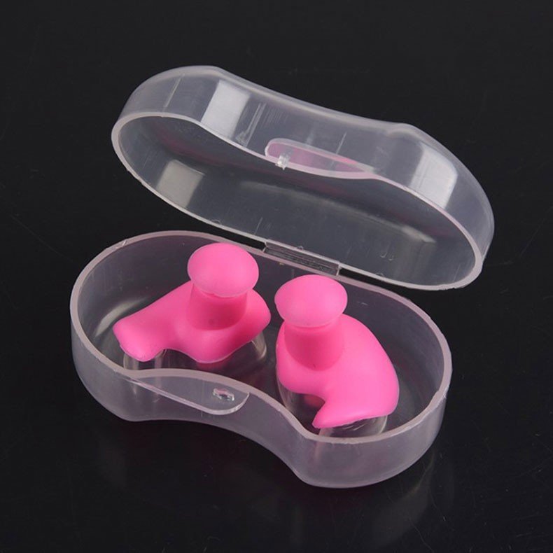 Waterproof Swimming Ear Plugs for Adults Reusable Soft Silicone Earplugs Noise Reduction Swim Protection