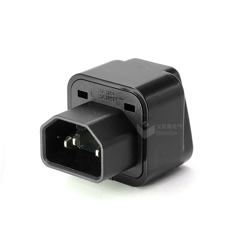 IEC 320 C14 Male to C13 Female Power Adapter Universal Female AU/US/UK/EU conversion plug