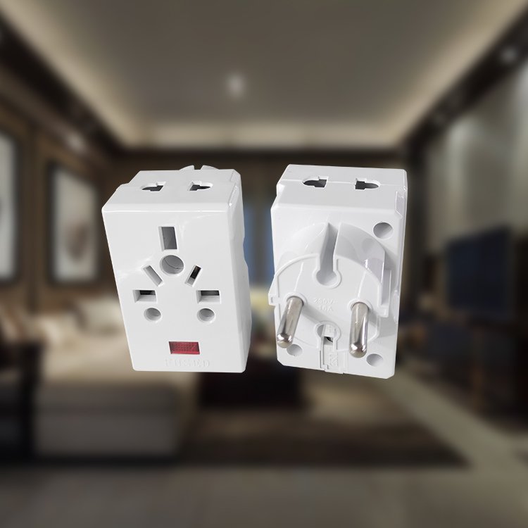 7296 AC 5A India Plug Adapter EU Converter Factory