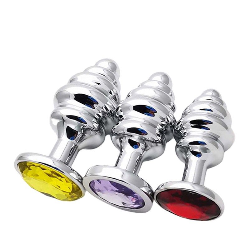 Spiral Shape 3 Sizes Anal Plug Prostate Anal Sex Toys for Woman Jewelry Butt Plug