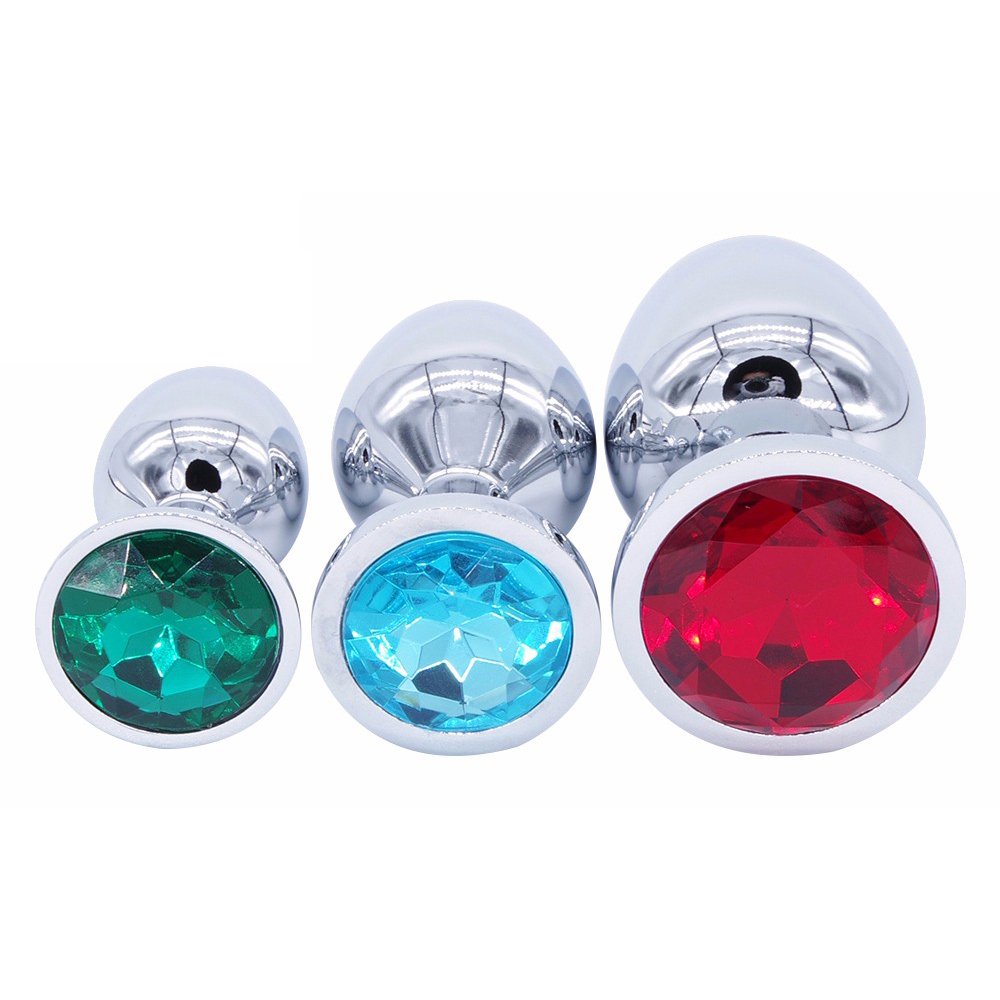 Various Colors Jewelry Sex Toys Metal Anal Plug for Adult