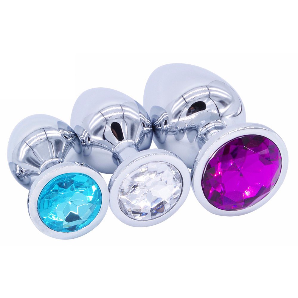 Various Colors Jewelry Sex Toys Metal Anal Plug for Adult