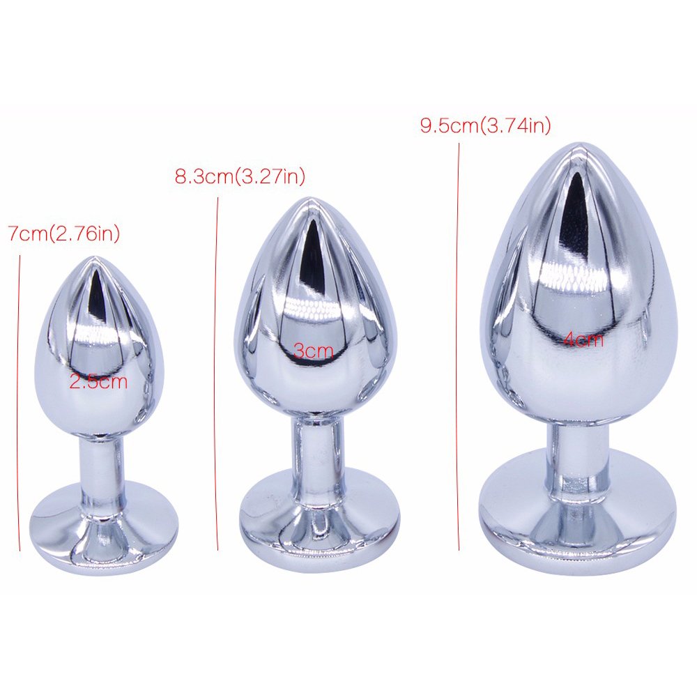 Various Colors Jewelry Sex Toys Metal Anal Plug for Adult