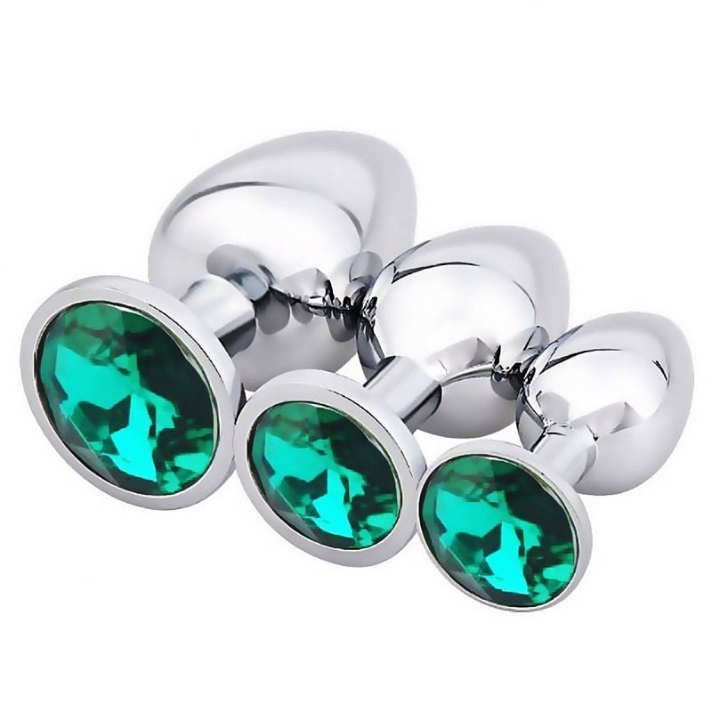 High quality 3pcs in a set Stainless steel anal plug Metal butt plug for adult