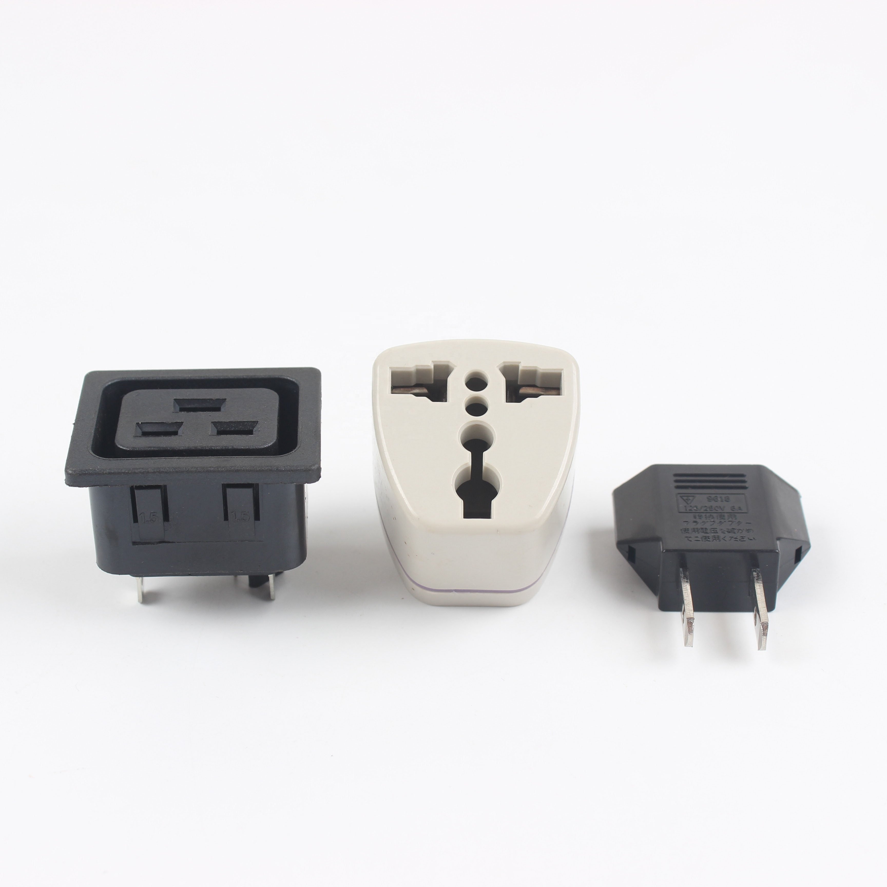 EU Mini Two Round To US Two Flat Adapter Plug Converter